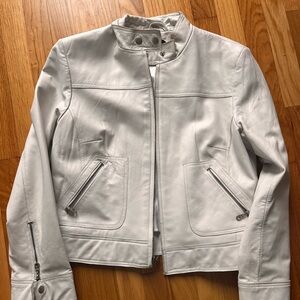 White leather jacket